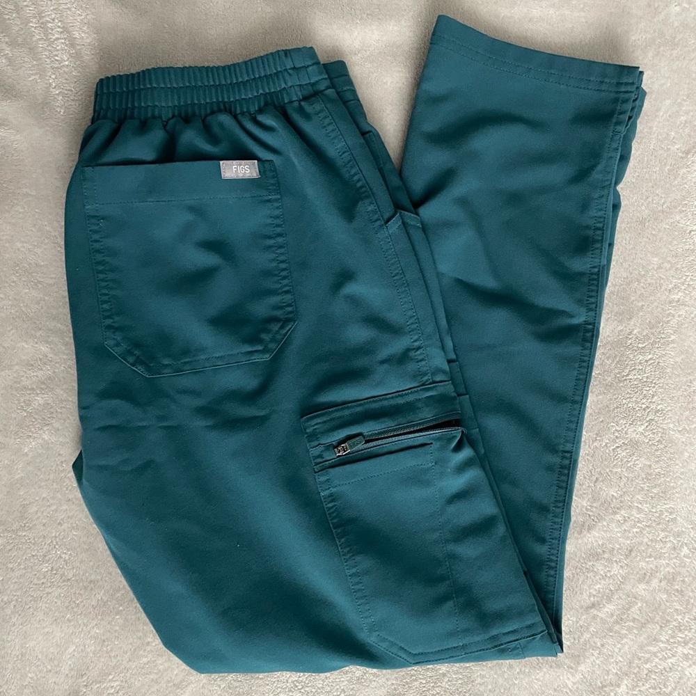 Figs - Yola Petite Carribean Blue Scrub Pants Size Small